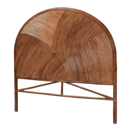 Bali & Pari Seana Bohemian Dark Brown Rattan King Size Standalone Headboard 244-13657-ZORO